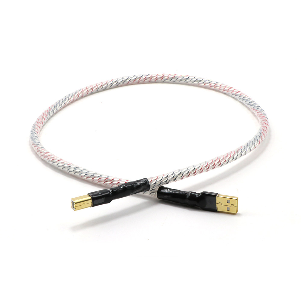 音乐丝带瓦哈拉发烧USB音频线DAC解码器声卡线方口A-B 2.0数据线