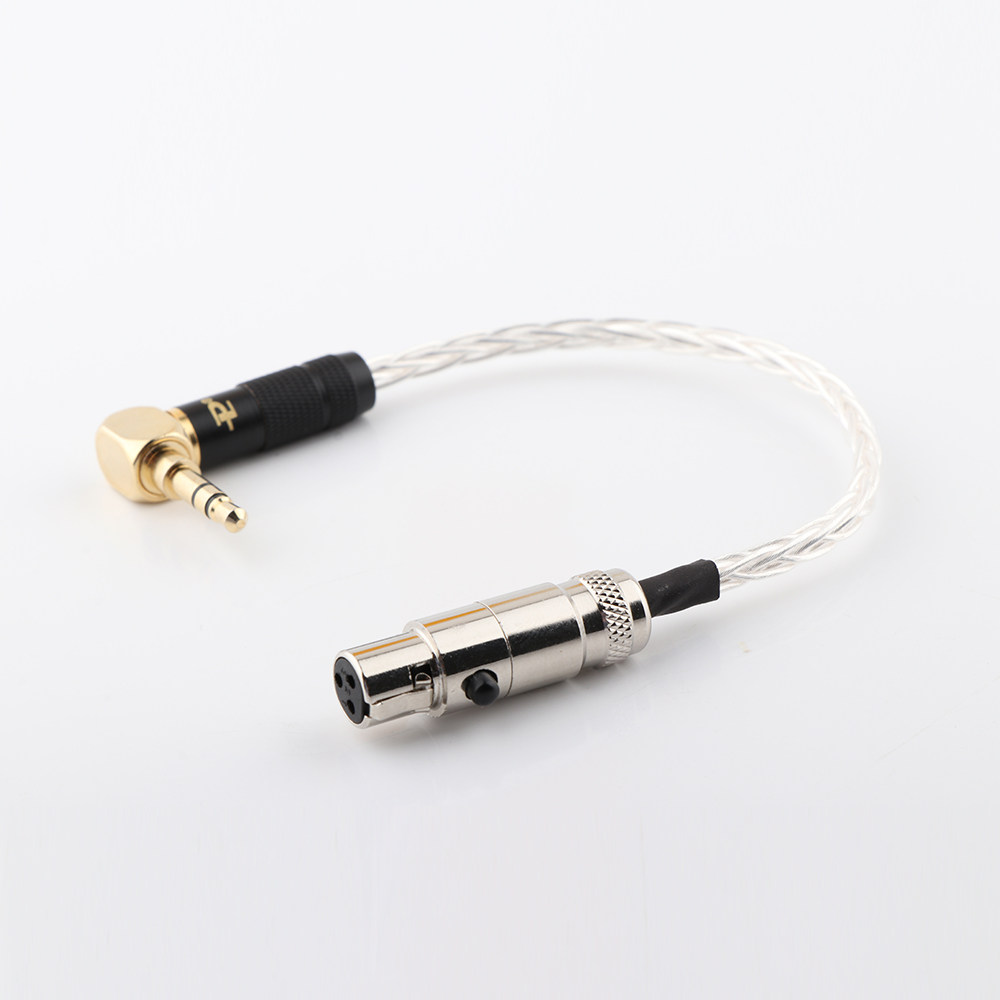 单晶银3.5mm转迷你卡侬母3孔 AKG耳机升级线 Q701 K702K271K240