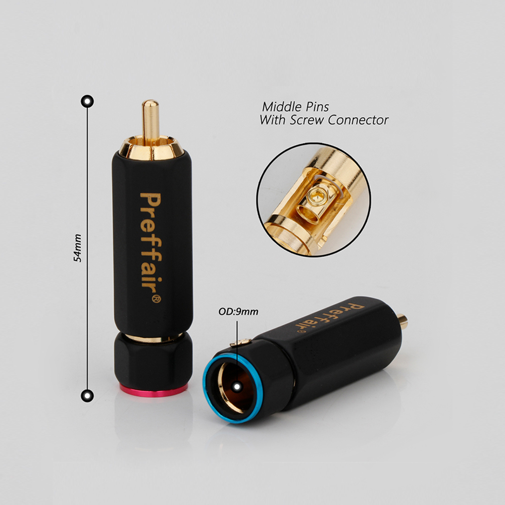 镀金rca插头音频信号线连接端子