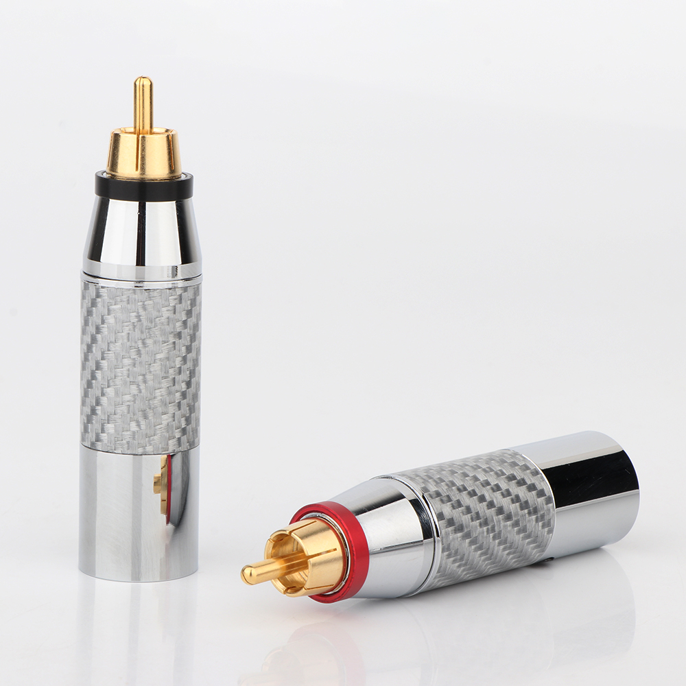 碳纤镀金莲花插头卡农公母