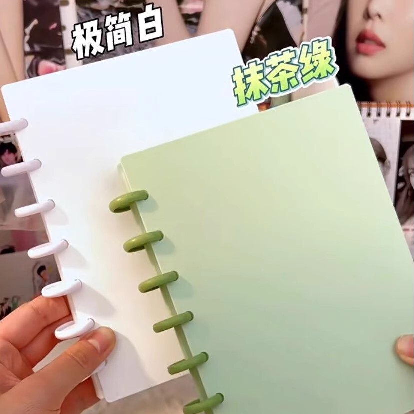 蘑菇扣卡册小卡收纳册3寸拍立得相册本4四宫格三3.5透明活页紧凑