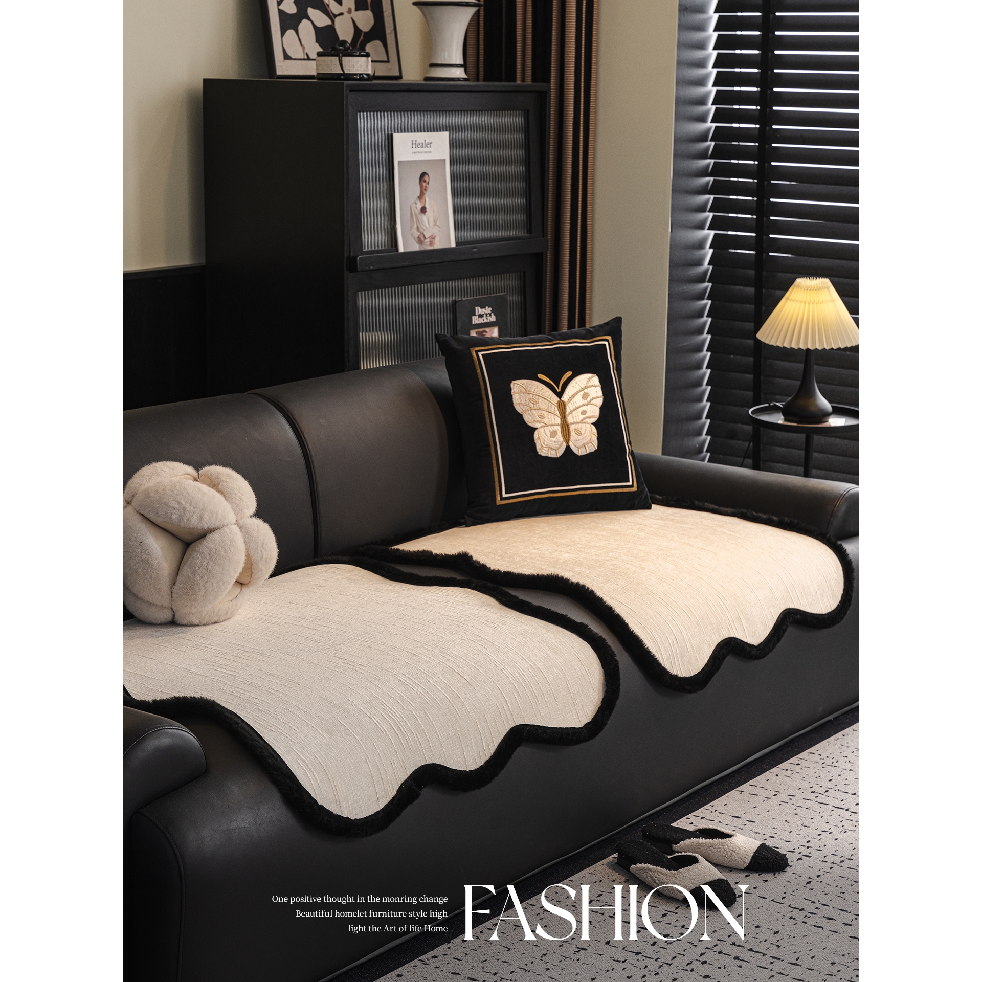 2025新款分体式雪尼尔沙发垫分片单人位四季通用防滑固定坐垫盖巾