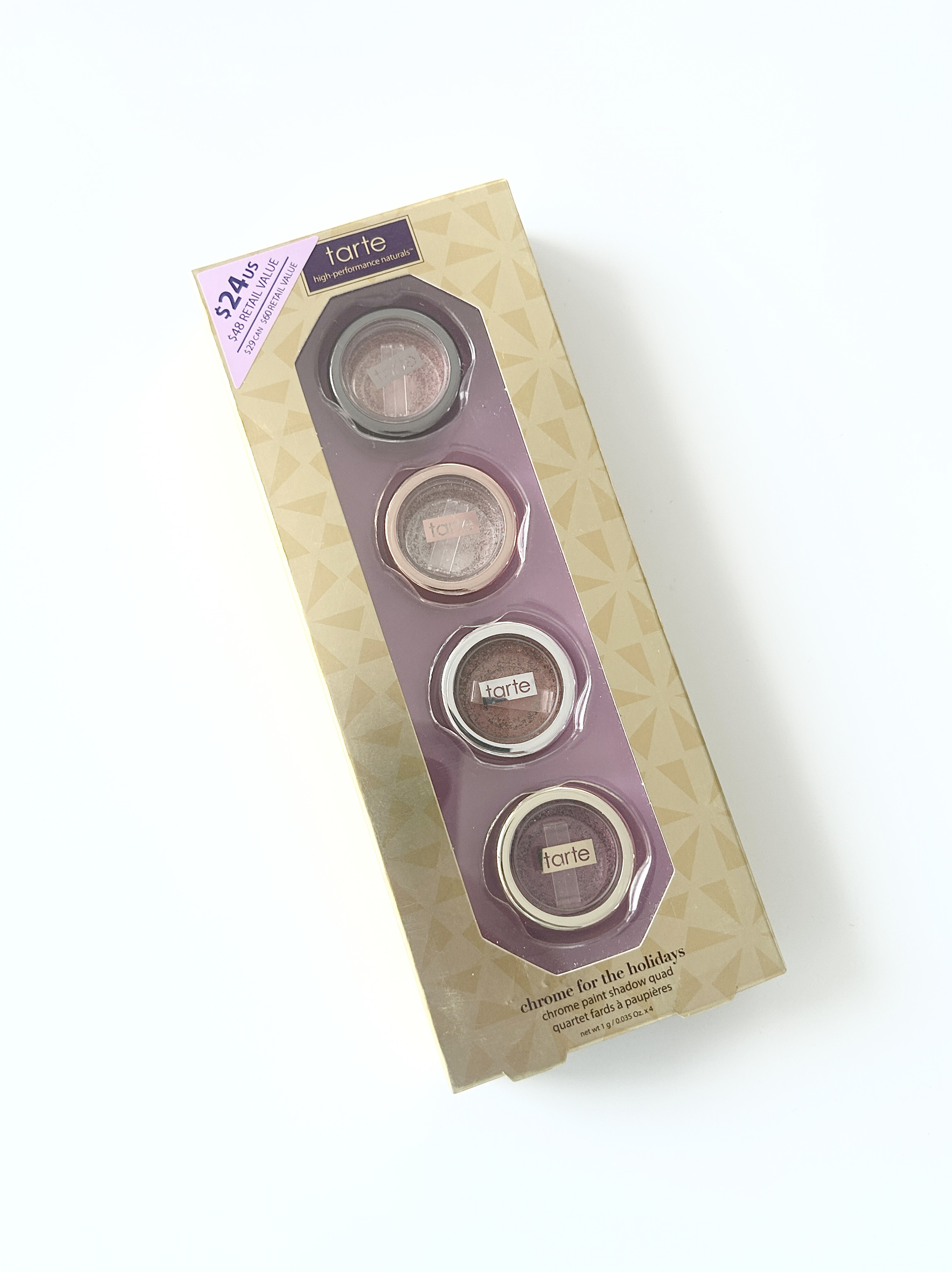 国内现货 Tarte四色眼影套盒亮闪 1g*4