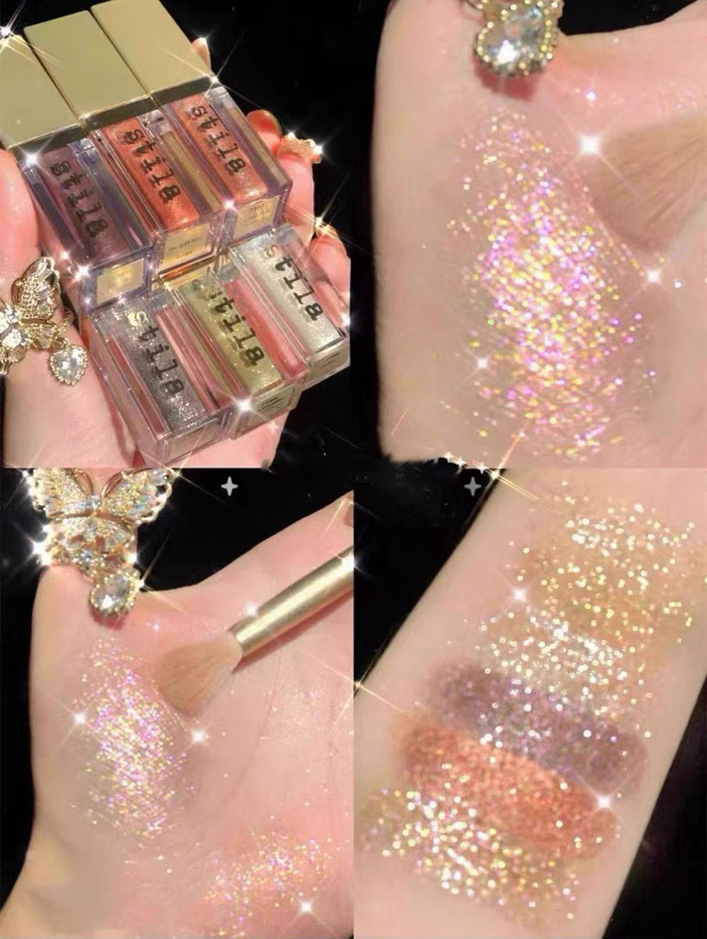 国内现货 Stila液体眼影超闪亮晶晶细闪爆闪提亮眼妆高光 3支套盒