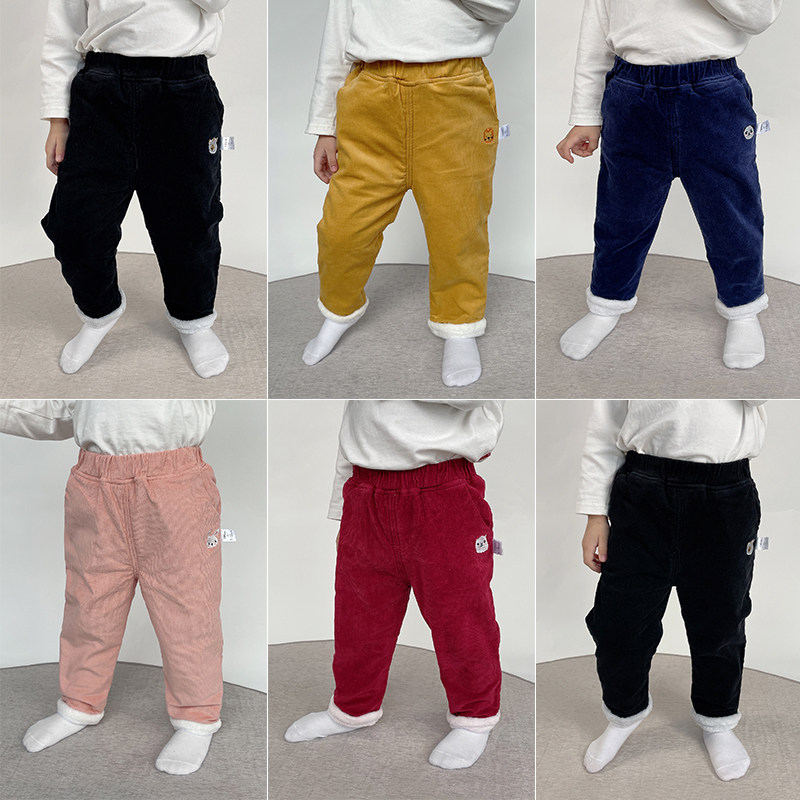宝宝裤子开档秋冬宽松