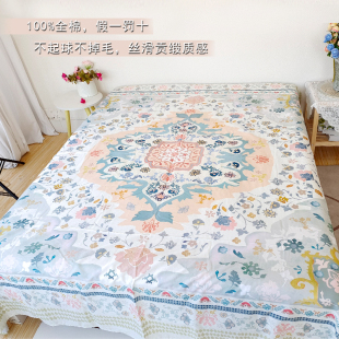 出口原单百分百100全棉印纯棉被套床单枕套民族花色