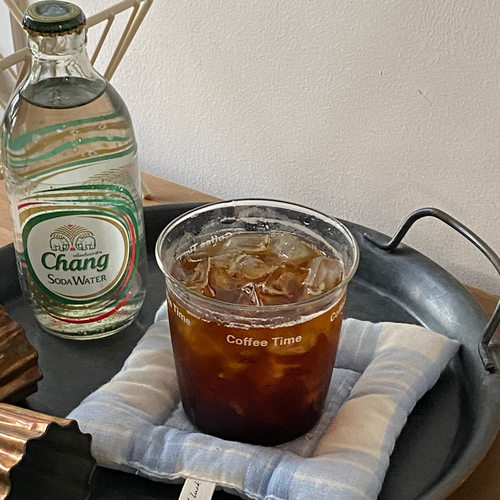 极简字母coffee time咖啡杯ins简约英文高硼硅玻璃杯耐高温水杯子