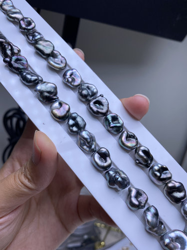 海水珍珠 大溪地 炫彩keshi随型 串链