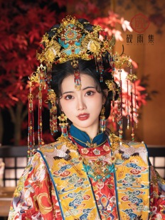 砚雨集鹊桥仙汉婚发冠流苏步摇发钗汉服饰品百搭配饰发饰 出租