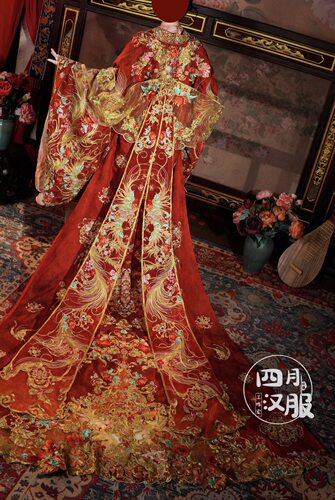 【出租】遇囍来唐制汉服婚服升平公主中式嫁衣女盘金绣传统婚礼
