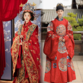 云河千色百鸟朝凤特别版 出租 明制汉服婚服婚礼嫁衣凤冠霞佩