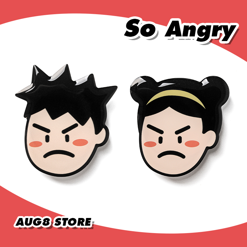 人间八月八丨原创 愤怒火焰情侣 手机支架卡通个性手机壳支架