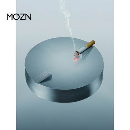 新品MOZE魔山雪茄盘极简主义金属烟灰缸银色香薰盘男友礼物高级感