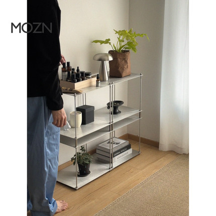 【旗舰款】MOZE魔山3mm厚不锈钢包豪斯唱片机收纳陈列储物柜书架