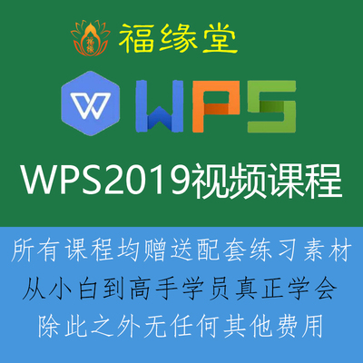 WPS2019视频教程简单入门全套视频零基础教学表格文字办公软件