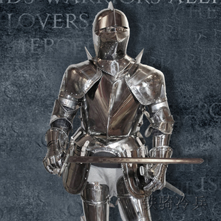 真人cos可穿复古武士盔甲不锈铁中世纪骑士铠甲演出欧式套装
