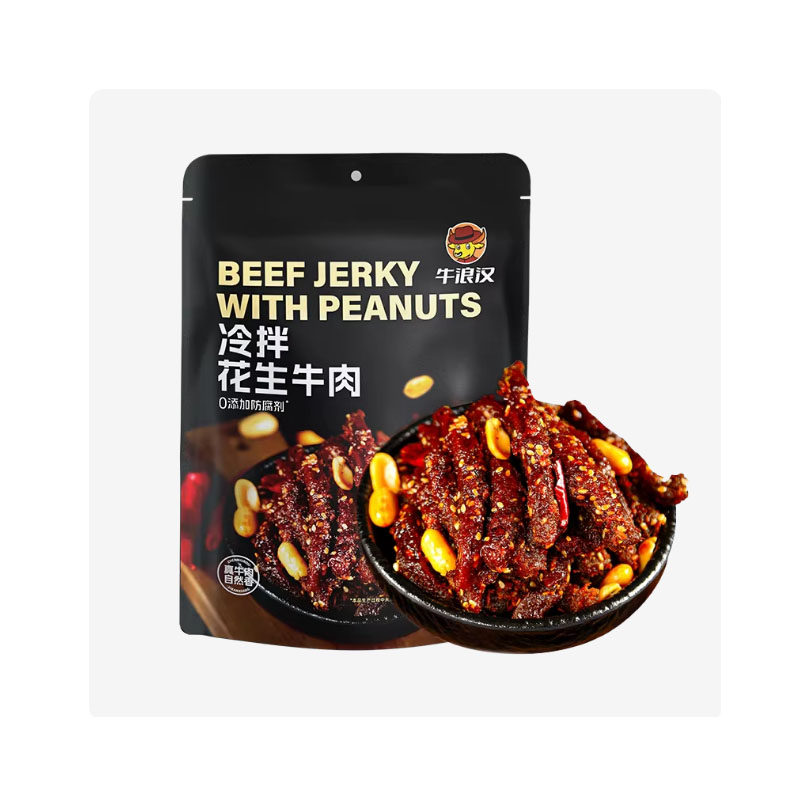 牛浪汉冷拌香菜牛肉72g花生牛肉干休闲零食即食川渝特产解馋小吃
