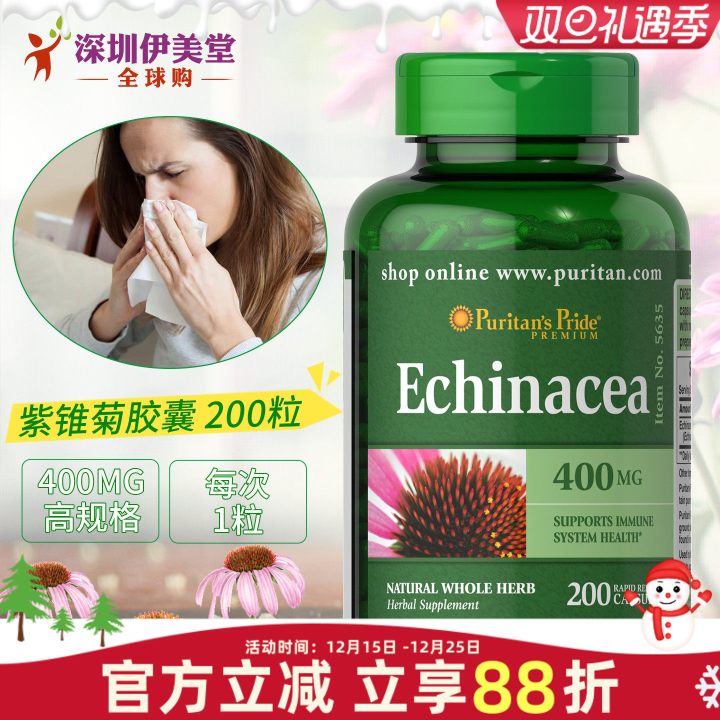 美国普丽普莱紫锥菊松果菊免疫力