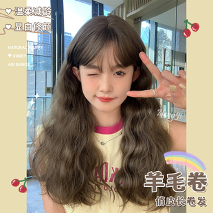 哼唧lolita假发女长发羊毛卷卷发全头套网红主播仿真发自然假发套