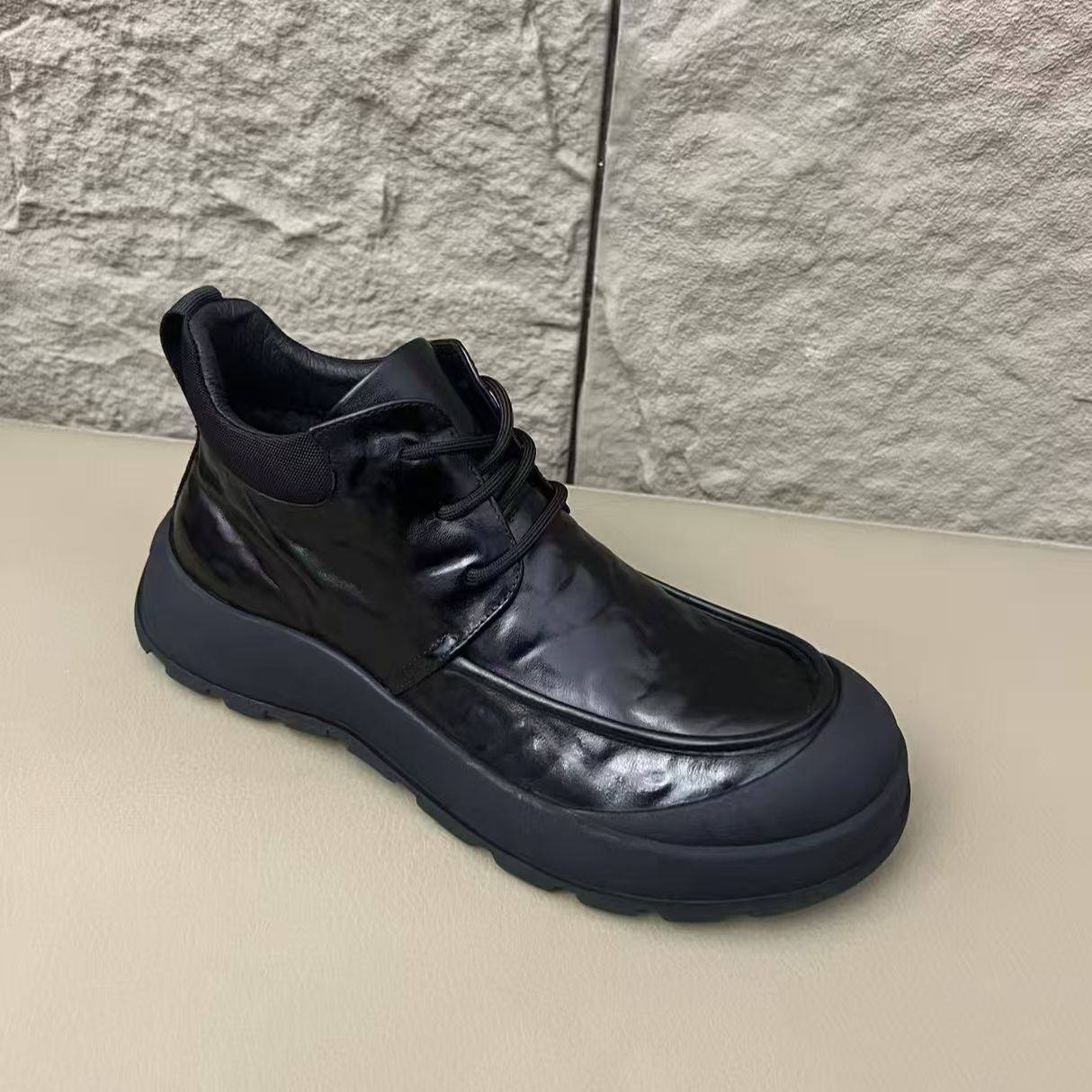 2026冬季新款加绒保暖高帮商务休闲皮鞋男士百搭时尚防滑男棉鞋潮,流行男鞋,时装靴,淘宝优惠券,粉丝福利购,淘宝优惠卷