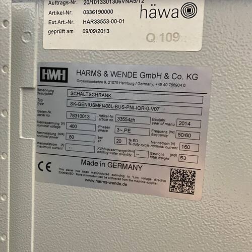 德国哈姆斯温德 HWH 控制柜 SK-GENIUSMFI40