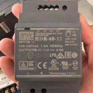 60W 12导轨电源 4.5A 输 12V 明纬HDR