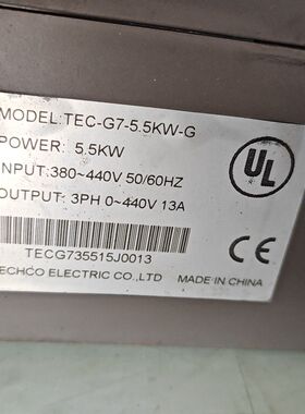 TECHCO变频器TEC-G7-5.5KW-G 5.5KW大