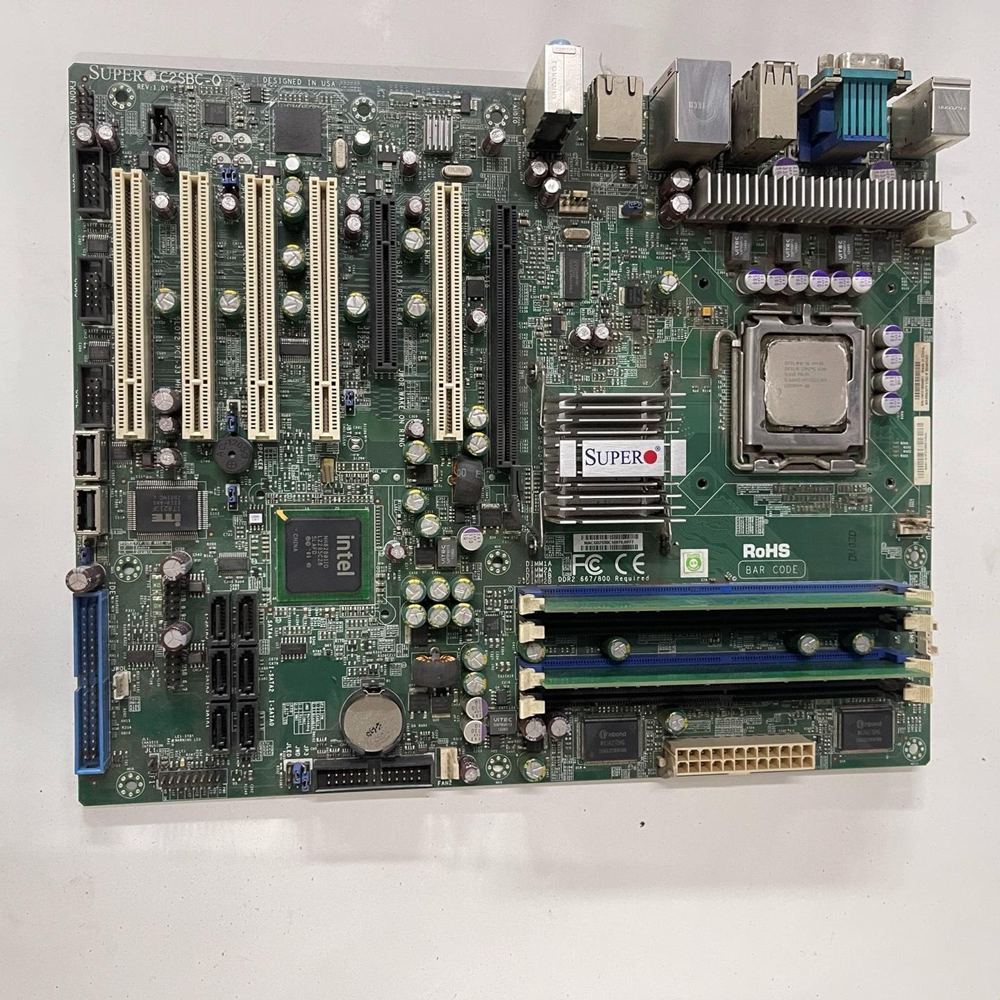超微 SUPER ?C2SBC-Q? 主板 带CPU（Q