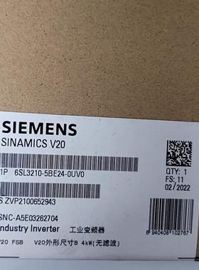 SINAMICS V20工业变频器 型号6SL3210