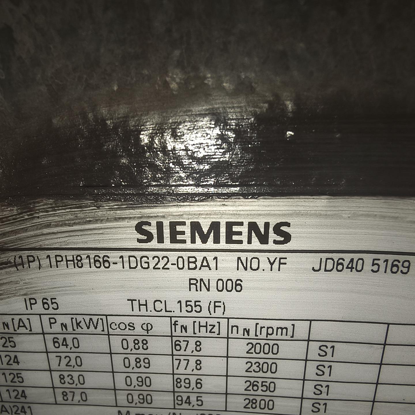 伺服电机 型号有1PH8166-1DG22-0BA1和