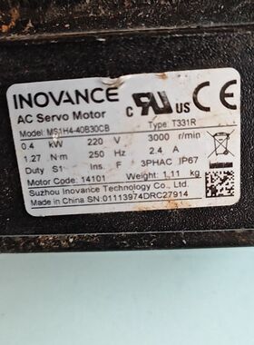 汇川INOVANCE伺服电机MS1H4-40B30CB 0.