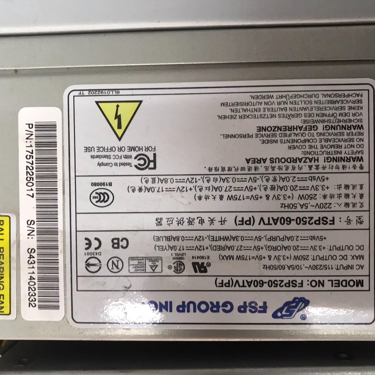 研华工控机电源 FSP300-60PLN；FSP250-60