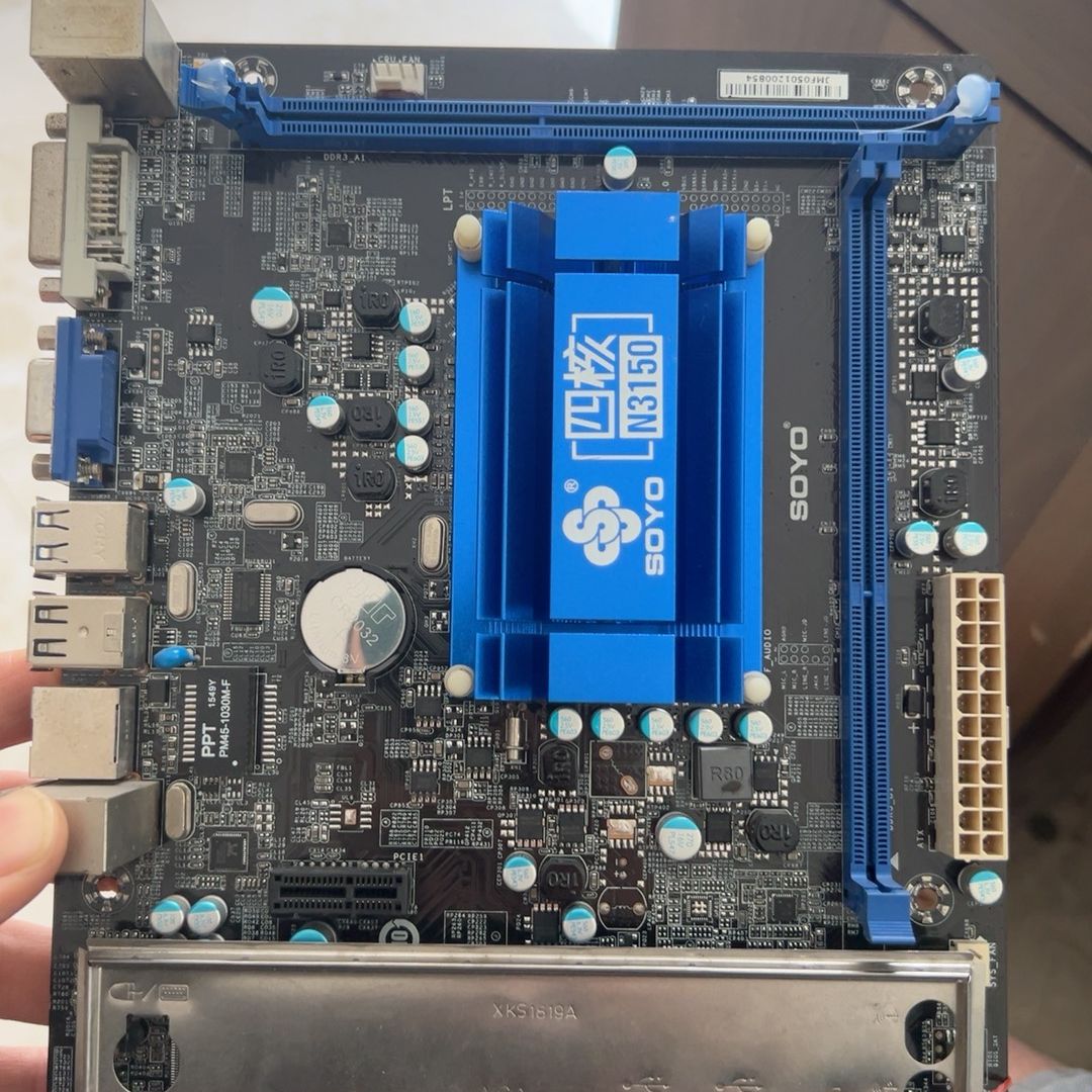 梅捷 N3150 四核主板 千兆网卡 接口正常 实拍图 包好