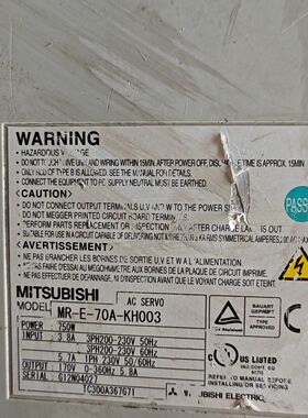 伺服驱动器MR-E-70A-KH003 750W 成色有