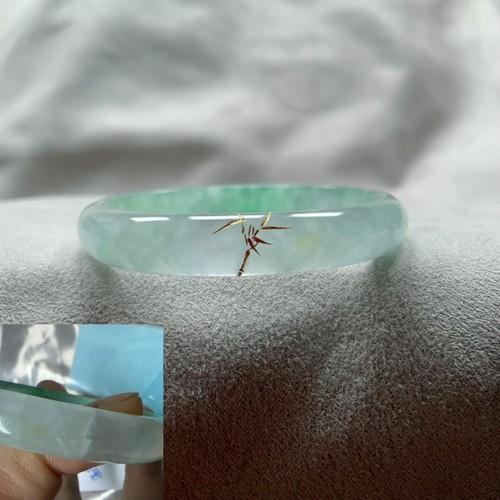 华玉斋玉镯子维修断镯维修翡翠手镯描金修复玉镯修补