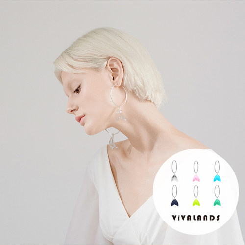 Vivalands透明大圆圈美人鱼耳环