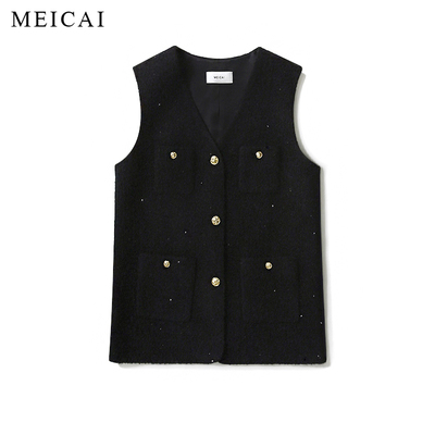 美裁夜星河高奢小香风花呢马甲