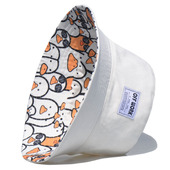 OFFWORK防晒帽女防紫外线遮阳帽卡通印花渔夫帽男双面戴户外帽子