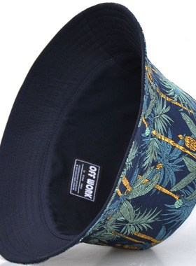 双面渔夫帽女韩版潮日系遮脸太阳帽出游遮阳海边沙滩春夏防晒帽子