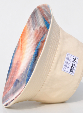 2023年新款帽子女高级感渔夫帽夏季双面戴晚霞设计小众休闲男盆帽