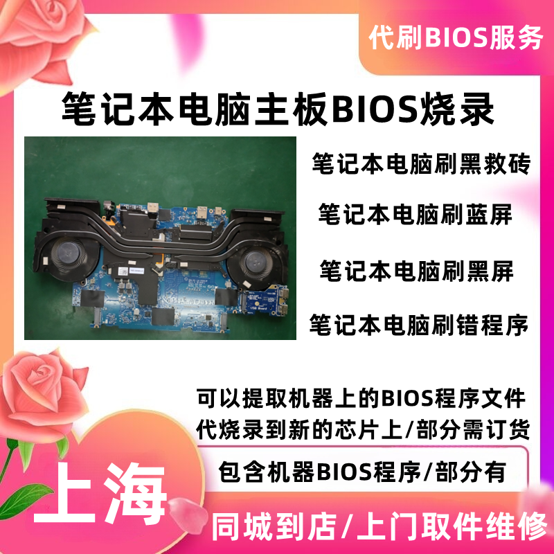 上海BIOS系统程序编程器刷新修复写机笔记本电脑主板线重刷BIOS