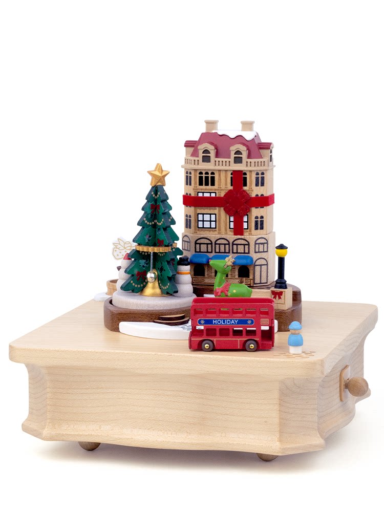 JEANCARD 뮤직 박스 나무 뮤직 박스 숲 나무 재미 소년 소녀 소녀 크리스마스 생일 선물