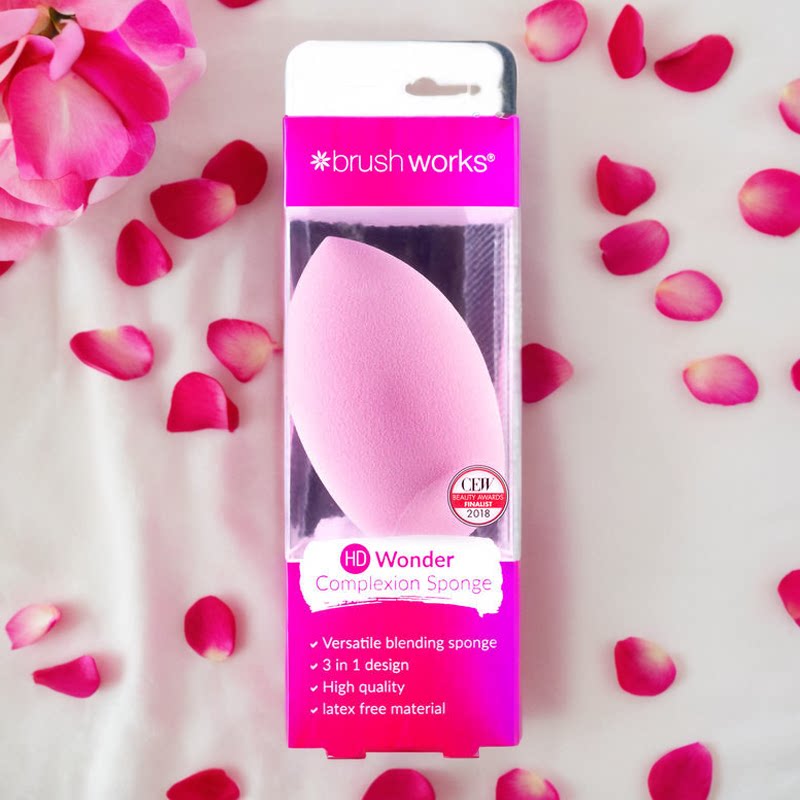 Brushworks美妆蛋干湿两用触感柔软不卡粉不起皮耐用英国原装正品