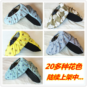 纯棉布鞋套家用可水洗反复使用室内防滑加厚耐磨脚套鞋套学生机房