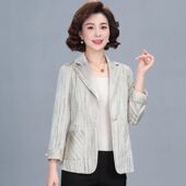 时尚 中年人百搭上衣 小个子妈妈小西装 短外套女士春秋季 2025年新款