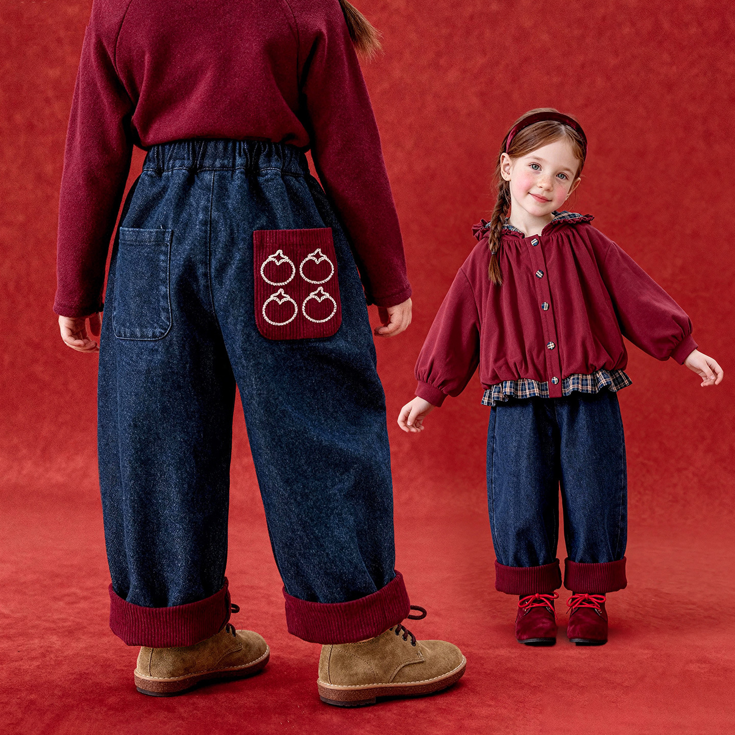 儿童牛仔裤男童韩版休闲牛仔长裤