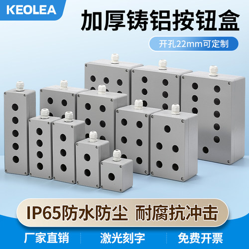 KEOLEA金属铸铝按钮开关控制盒