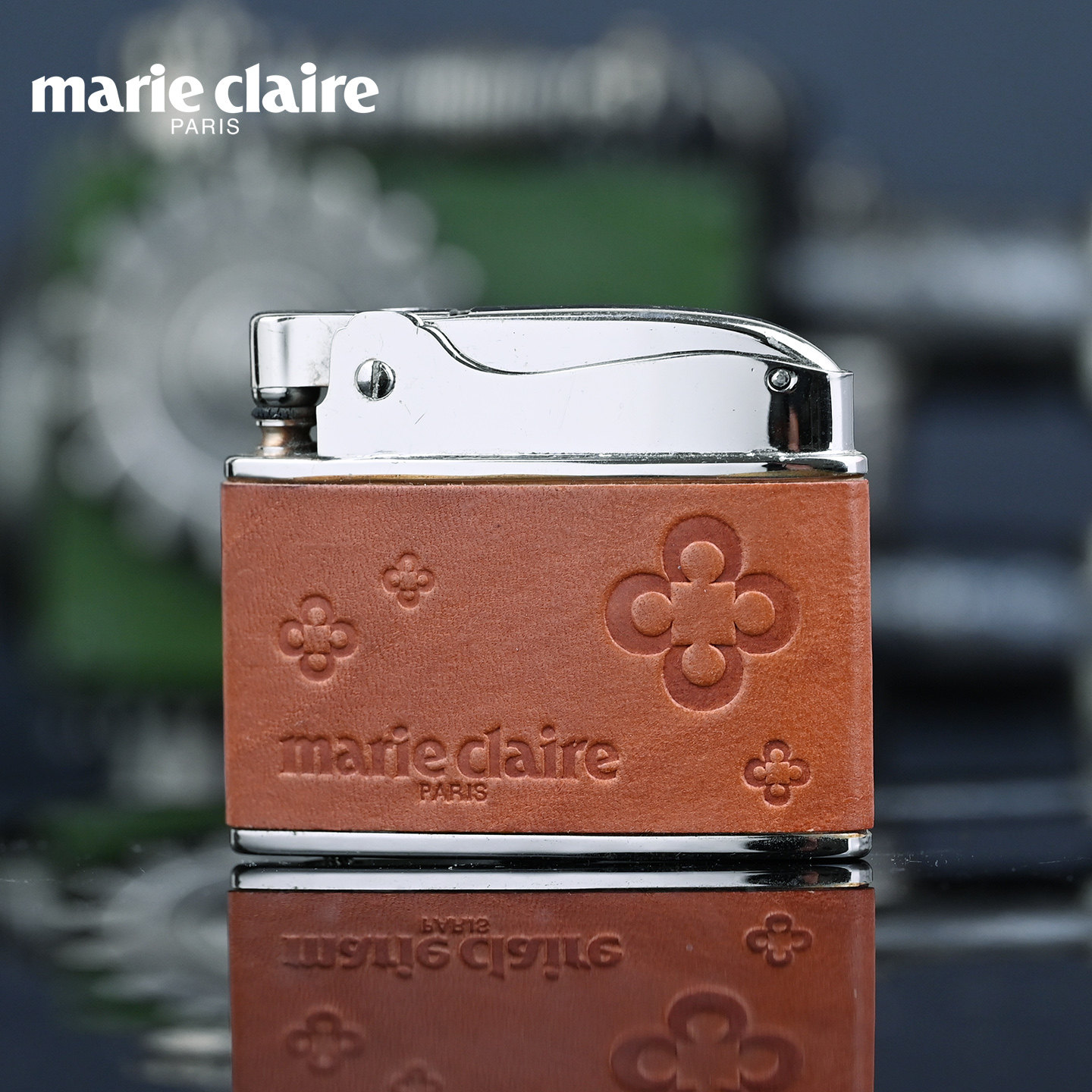 日本进口Marie/Claire嘉人超薄复古怀旧磕头式煤油打火机收藏男士