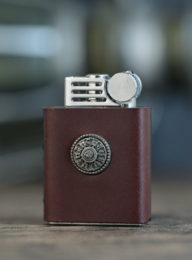 Marvelous/玛乐思日本原装进口砂轮煤油打火机复古真皮高档礼品男