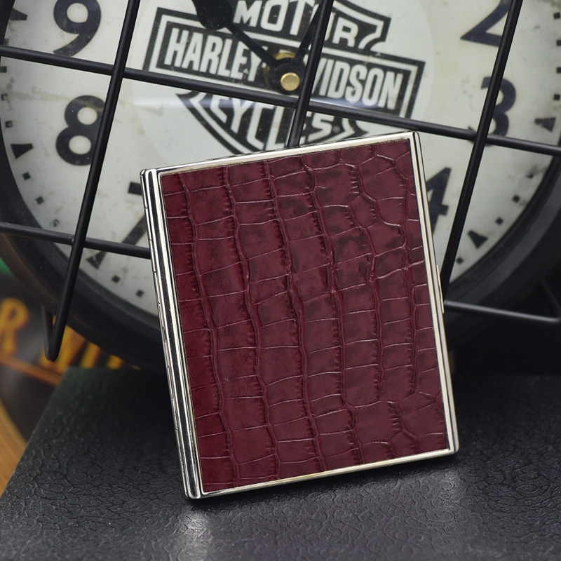 进口pearl/坪田明珠烟金属个性薄13支/17支真皮烟盒日本原装正版